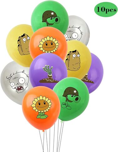 اديليديون 43 قطعة من لوازم حفلات الزومبي للعب بالنباتات، بما في ذلك لافتة عيد ميلاد سعيد من بي في زد، زينة كعكة بي في زد، بالونات لاتكس بي في زد للاطفال الاولاد وديكور الحفلات in Kuwait