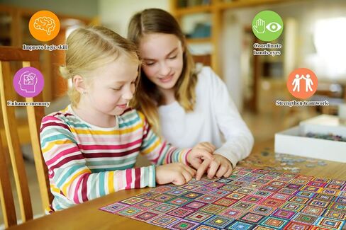 Impossible Puzzles for Adults 1000 Pieces, Difficult Color Squares Jigsaw Puzzles, Hard Challenge Puzzle for Adults in Kuwait