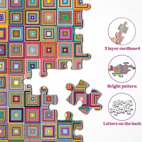 Impossible Puzzles for Adults 1000 Pieces, Difficult Color Squares Jigsaw Puzzles, Hard Challenge Puzzle for Adults in Kuwait