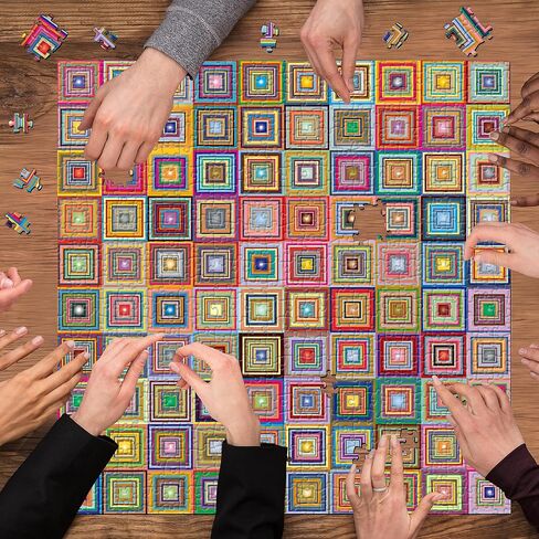 Impossible Puzzles for Adults 1000 Pieces, Difficult Color Squares Jigsaw Puzzles, Hard Challenge Puzzle for Adults in Kuwait