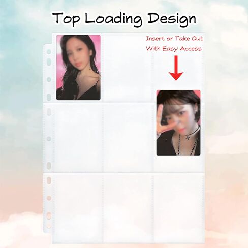 50 عبوة من 9 جيوب لصفحات بطاقات التداول 900 جيب مزدوجة الجوانب شفافة للغاية لبطاقات التداول و11 فتحة تناسب 3 حلقات لبطاقات البوكيمون والبطاقات الرياضية والكوبونات وبطاقات الالعاب وبطاقات صور كيه بوب in Kuwait