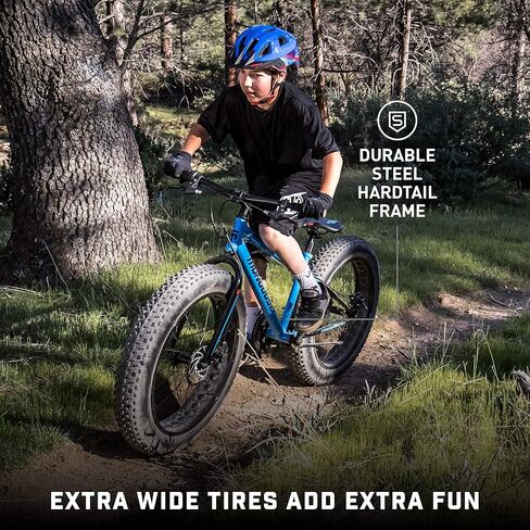 Mongoose Argus ST & Trail Youth/Adult Fat Tire Mountain Bike for Men and Women, 20-26-Inch Tires, 10.5-19 Inch Hardtail Frame, Mechanical Disc Brakes in Kuwait
