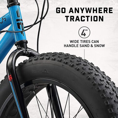 Mongoose Argus ST & Trail Youth/Adult Fat Tire Mountain Bike for Men and Women, 20-26-Inch Tires, 10.5-19 Inch Hardtail Frame, Mechanical Disc Brakes in Kuwait