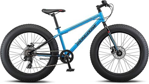 Mongoose Argus ST & Trail Youth/Adult Fat Tire Mountain Bike for Men and Women, 20-26-Inch Tires, 10.5-19 Inch Hardtail Frame, Mechanical Disc Brakes in Kuwait