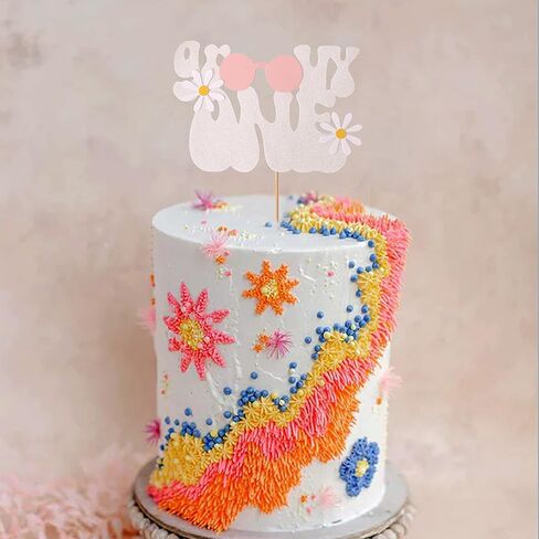 غلاف كعكة من جروفي وان - جروفي وان أول عيد ميلاد، ديكورات رائعة للحفلات واحدة، تزيين تزيين تزيين حفلة عيد الميلاد، تزيين تزيين تزيين عيد الميلاد الأول للأطفال in Kuwait