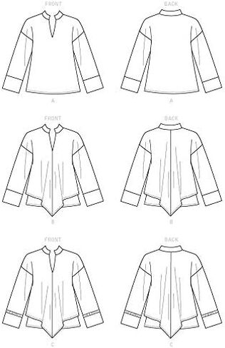 Vogue V9348Y Easy Women's Pullover Stand-Up Collar Top Sewing Patterns, Sizes 4-14 in Saudi Arabia