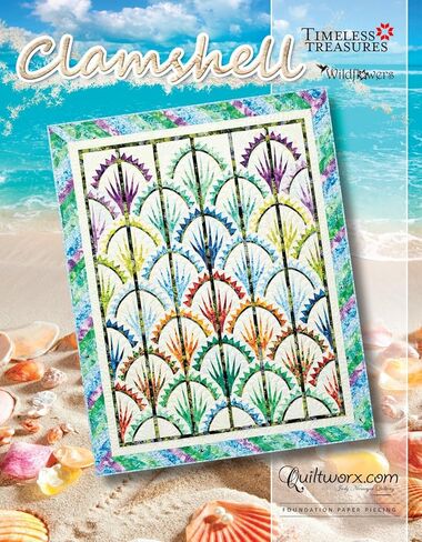 Clamshell Quilt Pattern by Judy Niemeyer and Quiltworx 62 by 78 in Kuwait