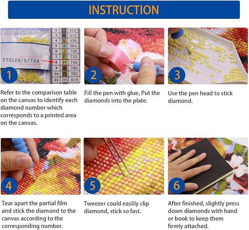Xiyuekisu الماس الفن السحري الفطر الهلوسة نابضة بالحياة تريبي 60S مجردة حمض الأزتيك (2) DIY 5D الحفر الكامل الماس اللوحة عدة (مجموعة حسب الرقم)، مجموعات الطلاء الماس للبالغين (12 × 16 بوصة) in Kuwait