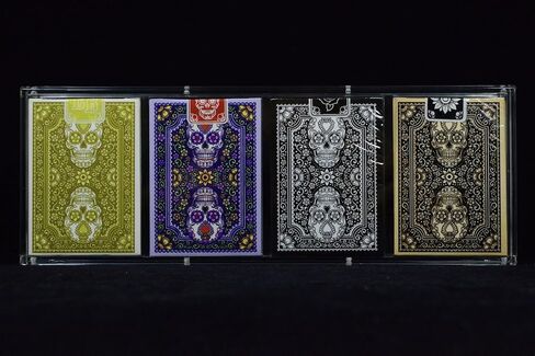 حافظة بطاقات Carat X4 لـ 4 مجموعات من بطاقات اللعب - ختم مغناطيسي قوي من الأكريليك الشفاف in Saudi Arabia