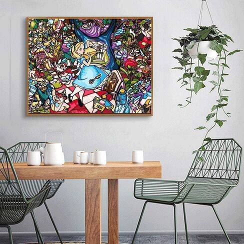 مجموعة طلاء من الاكريليك بالأرقام للبالغين والاطفال من ديزني اليس في بلاد العجائب in Kuwait