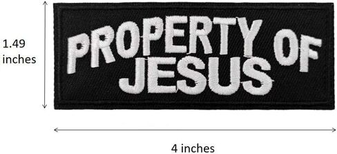 Cute-Patch Jesus is Lord Property of Jesus Embroidered Iron on sew on Patches Badge fot Biker Vest in Saudi Arabia