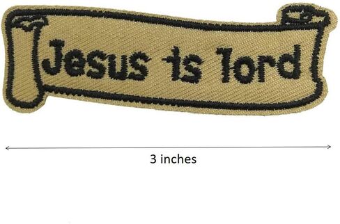 Cute-Patch Jesus is Lord Property of Jesus Embroidered Iron on sew on Patches Badge fot Biker Vest in Saudi Arabia