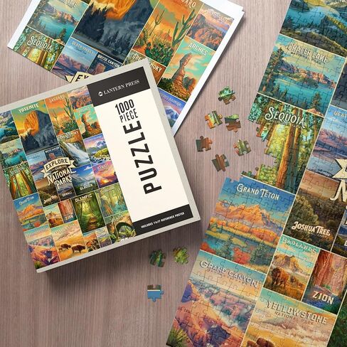 Oil Painting National Park Series, Collage, Explore Our National Parks (19x28.5 inches, Premium 1000 Piece Challenging Jigsaw Puzzle for Adults and Family, Made in USA) in Kuwait