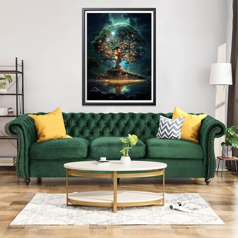 CHOSIGHT 5D Diamond Painting Tree Kits, DIY Paint with Diamond Art Plants Round Full Drill Crystal Rhinestone Embroidery Pictures Crafts for Home Wall Decor 12x16 inch in Kuwait