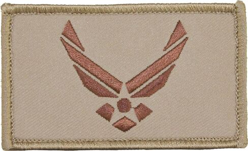 U.S. Air Force Hap Arnold Wings 2" x 3" Hook & Loop 2 Piece Tan Patch in Saudi Arabia