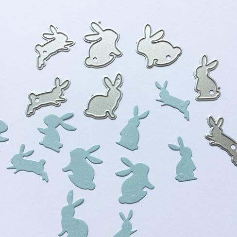 Exceart 12pcs Cutting Dies Rabbit Bunny Shape DIY Scrapbook Supplies Metal Die Cuts for Card Making Embossing Paper Easter Party Craft Art Decoration in Saudi Arabia