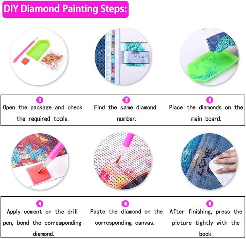 Cuneai DIY 5D Diamond Painting Panda, Paint with Diamonds Art Colorful Painting Crystal Embroidery Cross Stitch Round Drill by Number Kits for Home Wall Decoration Handicrafts 12x12 inch in Kuwait