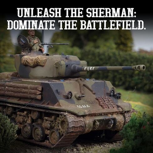 تم تسليم ألعاب الحرب - مصغرات بولت أكشن - ألعاب أمراء الحرب M4A3E8 Sherman Easy Eight منمنمات 28 مم، خزان متوسط، بطاقات، ورقة ملصق، نرد، دليل، علامات، حزمة رقمية - مجموعة نماذج مجسمة in Kuwait