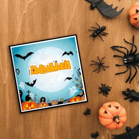 Estivaux Halloween Bats Die Cuts لصنع البطاقات، خفافيش الهالوين السعيدة قطع يموت الطيور المخيفة يموت قالب الاستنسل لسكرابوكينغ DIY بطاقات الألبوم لوازم الحرف اليدوية in Saudi Arabia