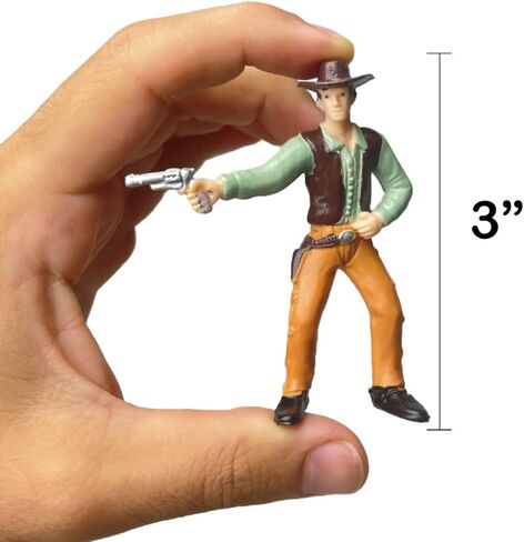 Liberty Imports 12 Pcs Wild West Cowboys and Native American Indians Plastic Toy Figure Soldiers, Realistic Western Playset in Assorted Poses and Weapons in Saudi Arabia