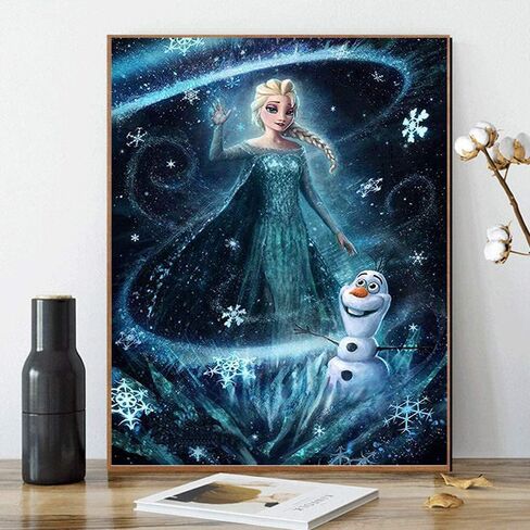 طلاء بالأرقام من كيميلي داي للبالغين والأطفال ديزني طلاء بالأرقام، مجموعة طلاء أكريليك لأميرات ديزني بالألوان بالأرقام، مجموعة طلاء لتزيين المنزل وغرفة المعيشة وغرفة النوم وديزني فروزن برينسيس in Kuwait