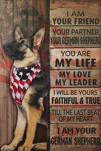 مجموعات الطلاء الماسي للبالغين، مجموعة كاملة من الماس والكريستال وحجر الراين والتطريز حسب الأرقام، علم وطني كلب الراعي الألماني لديكور المنزل والمكتب والدراسة والسكن (12 × 16 بوصة) in Kuwait