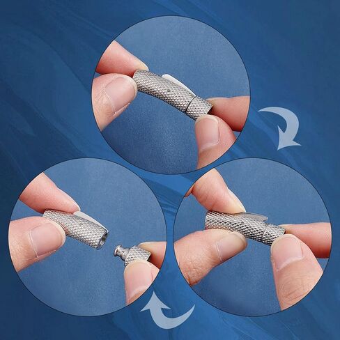 يونيكرافتابل 5 مجموعات 5 انماط من الستانلس ستيل 304، مشابك انبوبية بفتحة 5 ~ 6 ملم، مشابك عمود معدنية موصلات طرفية بحبل جلدي لصنع المجوهرات، لون الستانلس ستيل in Kuwait