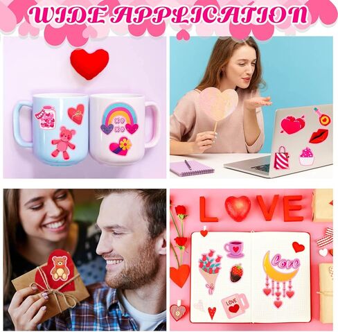 ملصقات عيد الحب للأطفال، 16 ورقة ملصقات عيد الحب اللطيفة لسجل القصاصات ومذكرات الهاتف DIY، هدية عيد الحب، لوازم الحفلات ومكافأة الفصل الدراسي in Kuwait