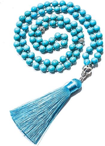 Hovaete Tasbih Prayer Beads Allah & Muhammad Islamic Prayer Rosary Muslim Islam Misbaha Tasbeeh Sibha 99/33Prayer Beads for Men and Women (8mm Blue Turquoise-99 beads) in Kuwait
