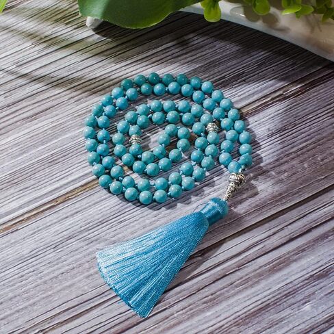 Hovaete Tasbih Prayer Beads Allah & Muhammad Islamic Prayer Rosary Muslim Islam Misbaha Tasbeeh Sibha 99/33Prayer Beads for Men and Women (8mm Blue Turquoise-99 beads) in Kuwait