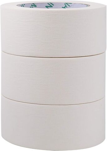 شريط لاصق لاصق فني أبيض 5.08 سم من توسنيل 3 قطع للفنون والحرف اليدوية - 164 ياردة in Kuwait