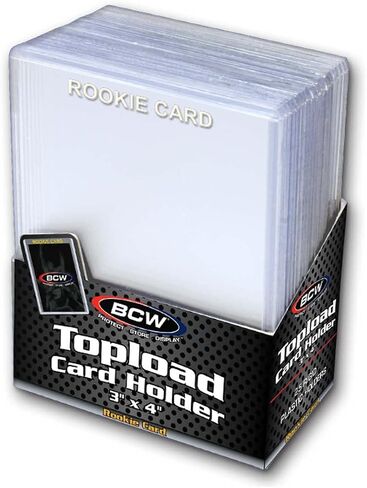 Pack of 25 BCW 3 x 4 Topload Card Holders White "Rookie Card" toploads in Saudi Arabia