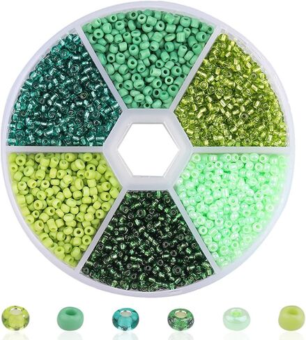 1 Box 3900pcs Mixed Color 2mm Glass Seed Beads-Small Round Spacer Loose Czech Beads for Jewelry Making Embroidery Accessories, (Purple) in Saudi Arabia