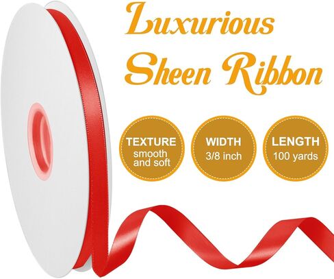 Polyester Ribbon for Gift Wrapping, 3/8 Inch x 100 Yards Decorative Ribbon for Wedding, Sewing,Party Decoration, Bows Bouquet, and DIY Crafts (3/8" x 100 Yards, Purple) in Kuwait