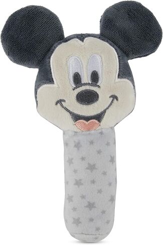 Disney Mickey Mouse and Goofy Assorted Plush Lovie Rattle Set Pack of 2 - Soft and Cuddly Plush Material, Built-in Rattle for Sensory Stimulation,Vibrant Colors and Intricate Details in Kuwait