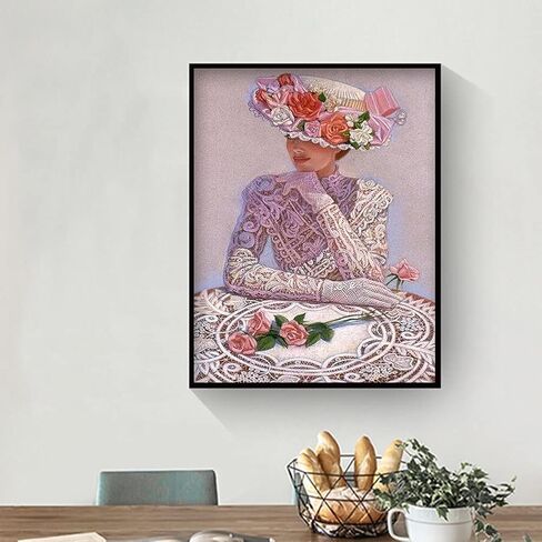 مجموعات الطلاء الماسي 5D DIY للبالغين والأطفال، مجموعة خاصة للرسم الماسي على شكل حفر جزئي عبر الغرز الكريستالية وأحجار الراين الماسية لهدايا ديكور الحائط المنزلي (12 بوصة × 16 بوصة) in Kuwait