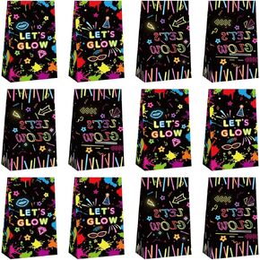 20 قطعة من لوازم الحفلات ليتس جلو من جينشي، حقائب حفلات تتوهج في الظلام لزينة عيد الميلاد النيون الداكنة in Kuwait