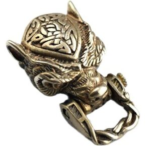 TAOYATAO Retro Brass Dragon bite EDC Beads Keychain DIY Paracord Beads