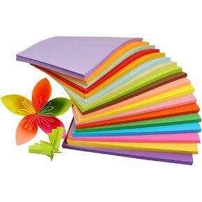 100 Sheets A4 10 Colored Origami Paper Handmade Folding Paper Rectangle Handcraft Double Sided Color Paper for Kids School DIY Arts and Crafts Projects