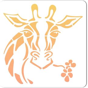 GORGECRAFT Large Hibiscus Flowers Stencils 12x12 Inch Reusable Hawaiian Floral Stencil Template Signs Home Wall Decor for Painting on Wood Wall Scrapbook Card Floor Canvas and Tile Drawing