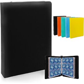 Trading Card Binder, 9-Pocket Card Collector Holder Album with 50 Sleeves Holds Up to 900 Cards, Storage Carrying Book Case for Baseball Football and Game Cards, Collection Toy Gift for Boys and Girls (Green) in Kuwait