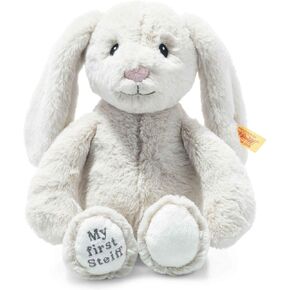 Steiff Soft Cuddly Friends My First Hoppie Rabbit 10 بوصة، حيوان محشو فاخر، وردي in Saudi Arabia
