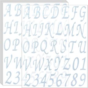 Waynoda 360 Pieces 10 Sheets Glitter Alphabet Letter Stickers,Self Adhesive Letters(Black,2 Inch) in Kuwait