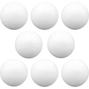DNB 4 Inch Foam Balls - 8Pcs 4'' Smooth White Round Polystyrene Ball Craft Supplies