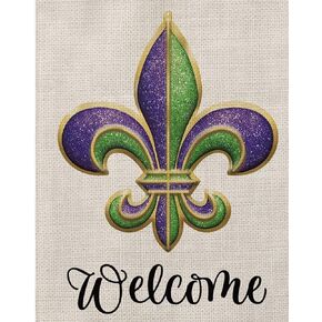 مجموعات الرسم الماسي 5D للبالغين - مرحبًا بك فلور دي ليز هاوس، ماردي غرا، فنون الماس الكاملة 12 × 16 بوصة in Kuwait