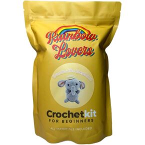 RAINBOWLOVERS Amigurumi Crochet Toys Handmade DIY Material Kit Crochet Dolls for Kids and Girls (Dumbo The Elephant)