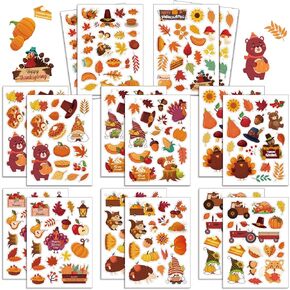 ملصقات عيد الشكر للأطفال، ملصقات زينة عيد الشكر، ملصقات الخريف للأطفال، 16 ورقة ملصقات ديك رومي لعيد الشكر السعيد لأظرف بطاقات الهدايا، لوازم الفصول الدراسية لحفلات عيد الشكر in Kuwait