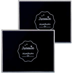 Large Size Craft Ink Stamp Pads, Washable Scrapbooking Finger Paint Ink Pad for Kids, Craft Ink Pads for Rubber Stamps, DIY Cards, Paintings, Baby Footprint Handprint(2 Black) in Kuwait
