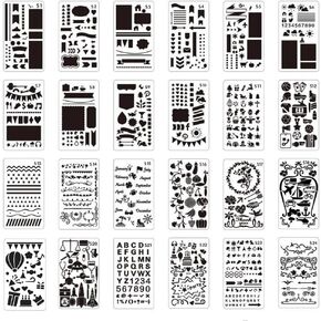 مجموعة 24 قطعة من استنسل المجلات للأطفال المراهقين مقاس 4 × 7 بوصة دفتر قصاصات دفتر يوميات قوالب رسم DIY لمخطط مذكرات رصاصة من RuiChy in Kuwait