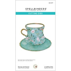 Spellbinders Teacup and Saucer Susan Tierney-Cockburn Etched Dies, Metal in Saudi Arabia